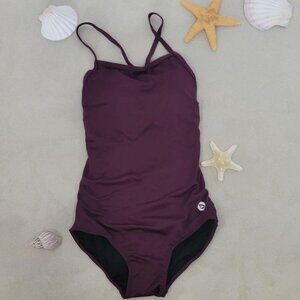 Baleaf One Piece Swimsuit Open Sexy Back Size 32 Maroon Color